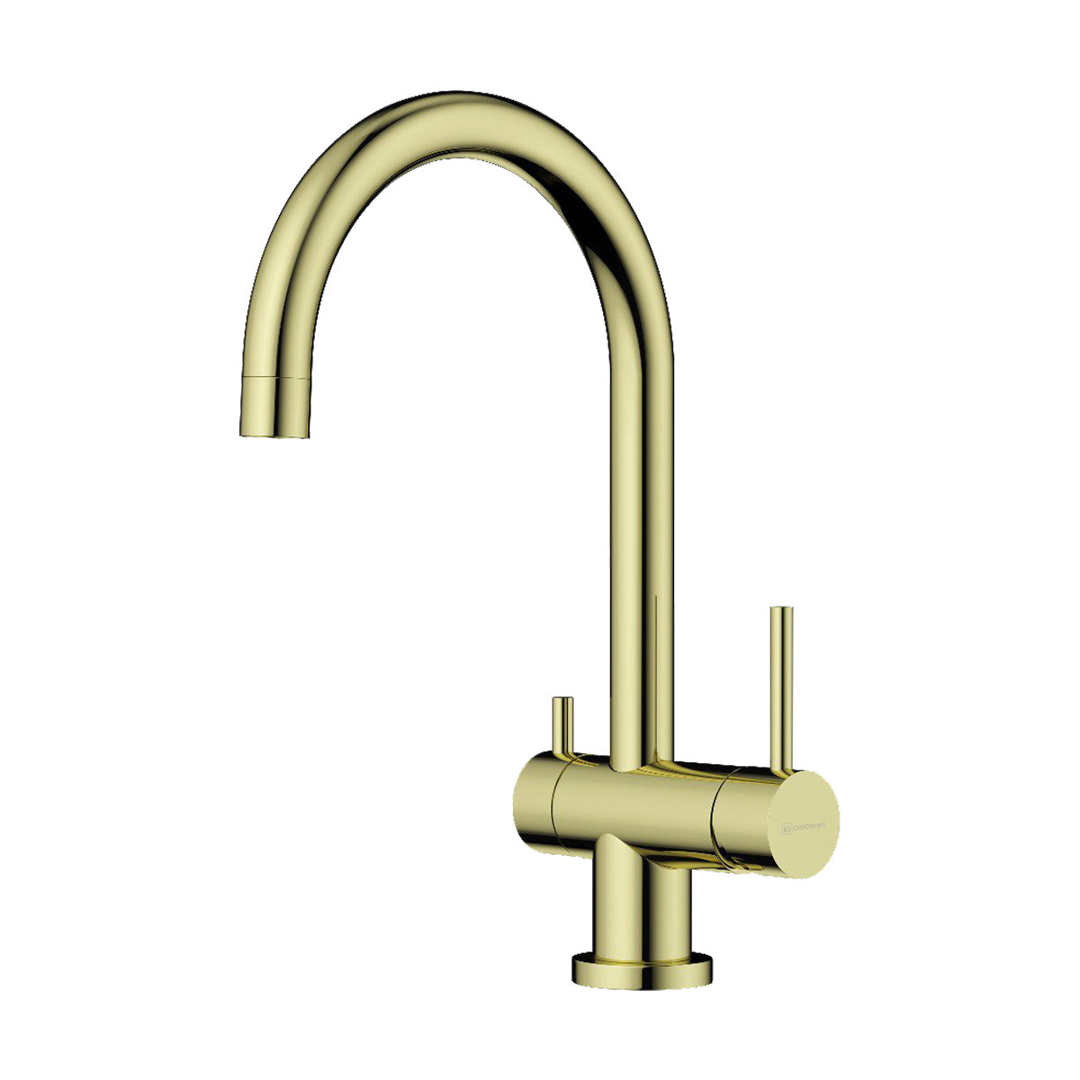Смеситель для кухни Omoikiri Yamada LG с подключением фильтра светлое золото 4994479