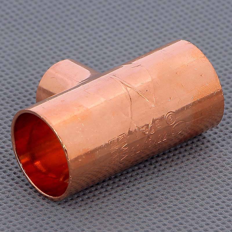 Тройник медный под пайку Viega 22х15х22 мм 100445