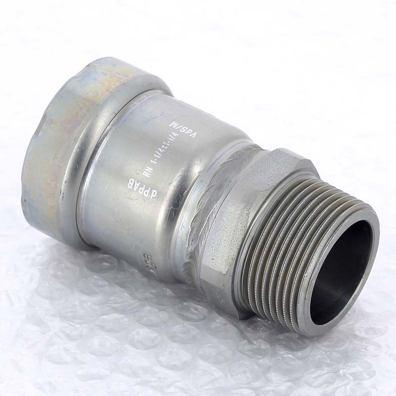 Муфта пресс с наружной резьбой Viega Megapress 1 1/4 оцинкованная сталь 695309