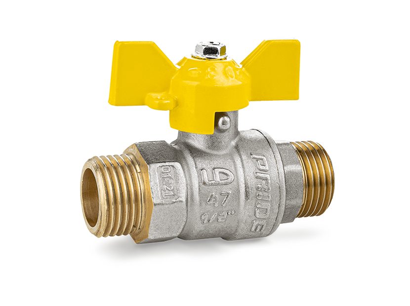 Кран шаровой для газа LD Pride 47.20.Н-Н.Б.GAS Ду 20 НР-НР бабочка 47.20.Н-Н.Б.GAS