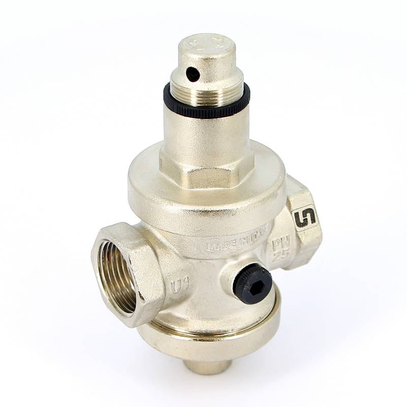 Редуктор давления UNI-FITT ВВ 1 никелированный под аксиальный манометр 204N4140