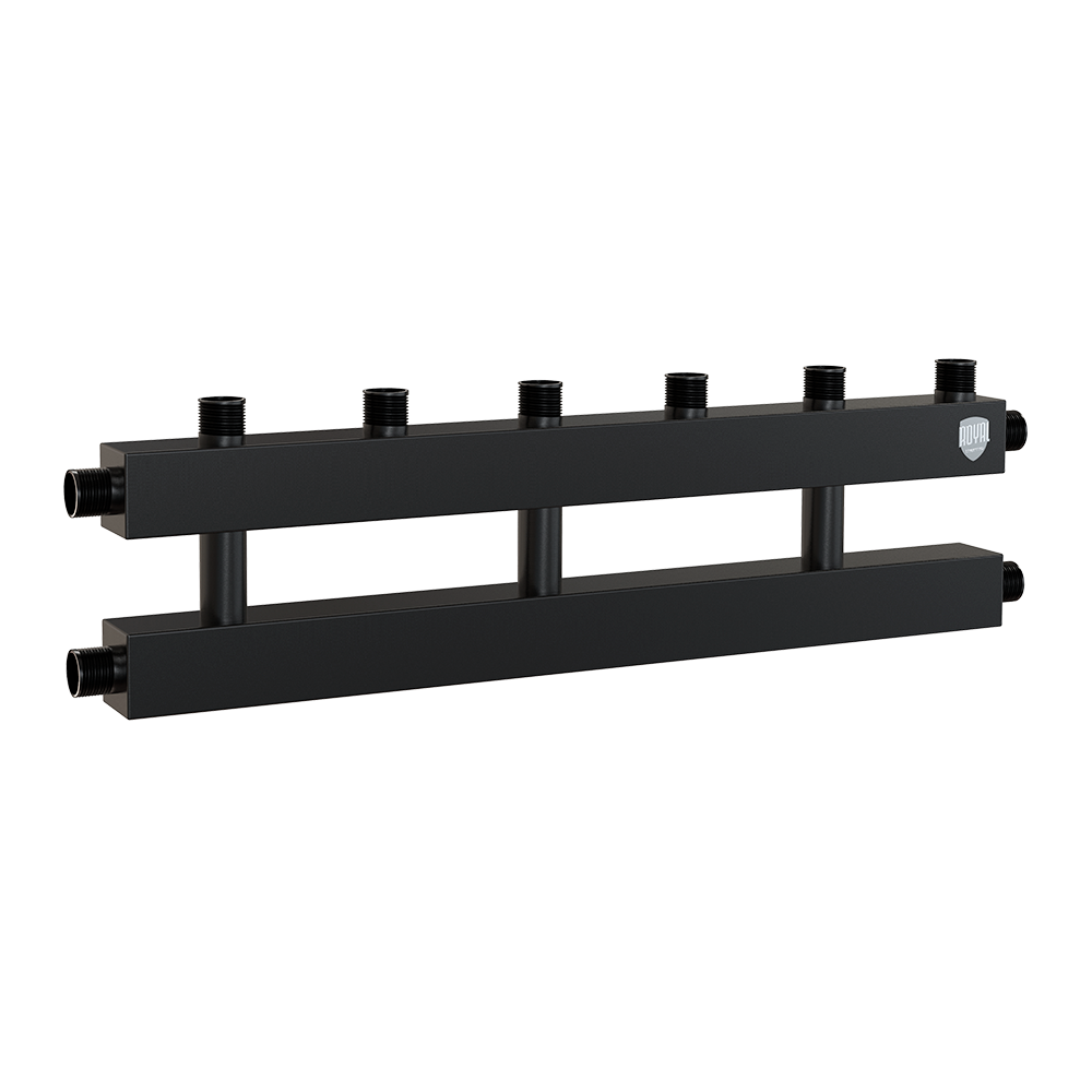 Коллектор распределительный Royal Thermo на 3 (4) контура Ду 25 с кронштейнами 1165770