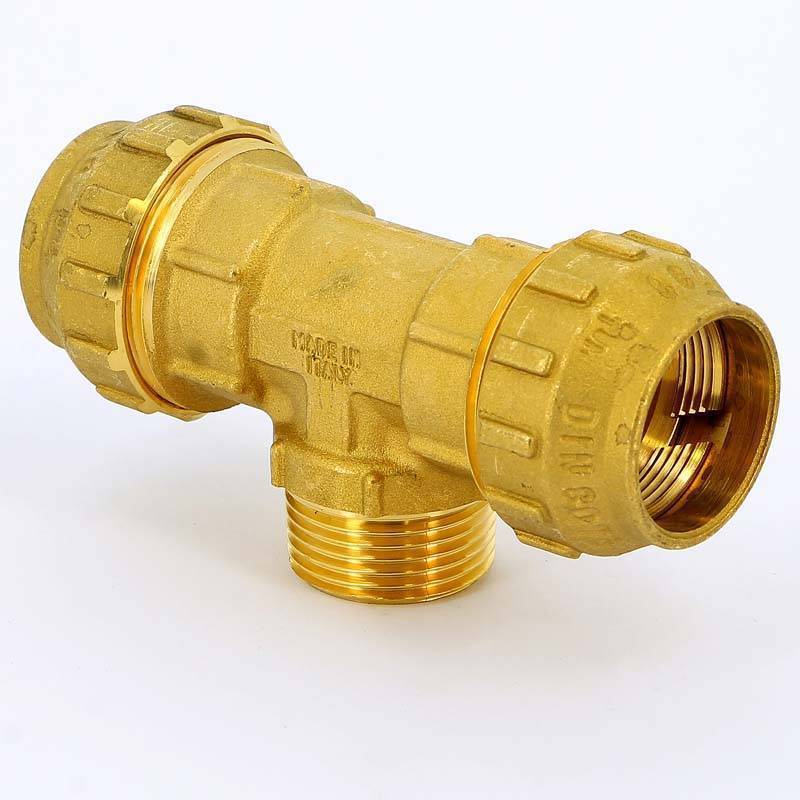 Тройник обжимной с наружной резьбой Tiemme 32х1х32 3400167