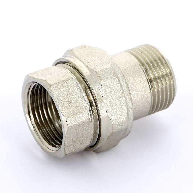 Разъемное соединение НВ Uni-Fitt прямое никелированное с плоской прокладкой 3/4 656N3000