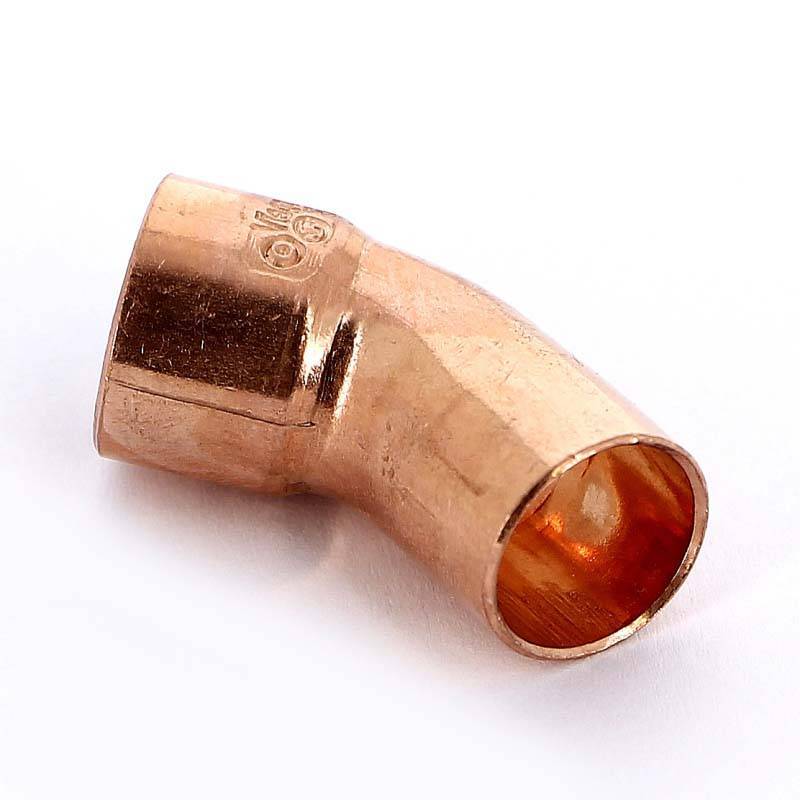 Угол медный 45 градусов однораструбный под пайку Viega 15 мм 100292