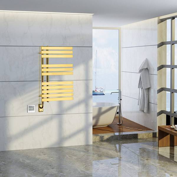 Полотенцесушитель электрический Boheme Venturo 50х9.5х89.8 см золото 721-G