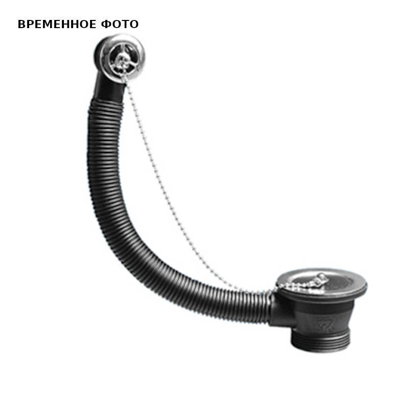 Слив-перелив для раковины Alcadrain 235х25 мм решетка 70 мм 1 1/2 с пробкой и цепочкой OF2-70