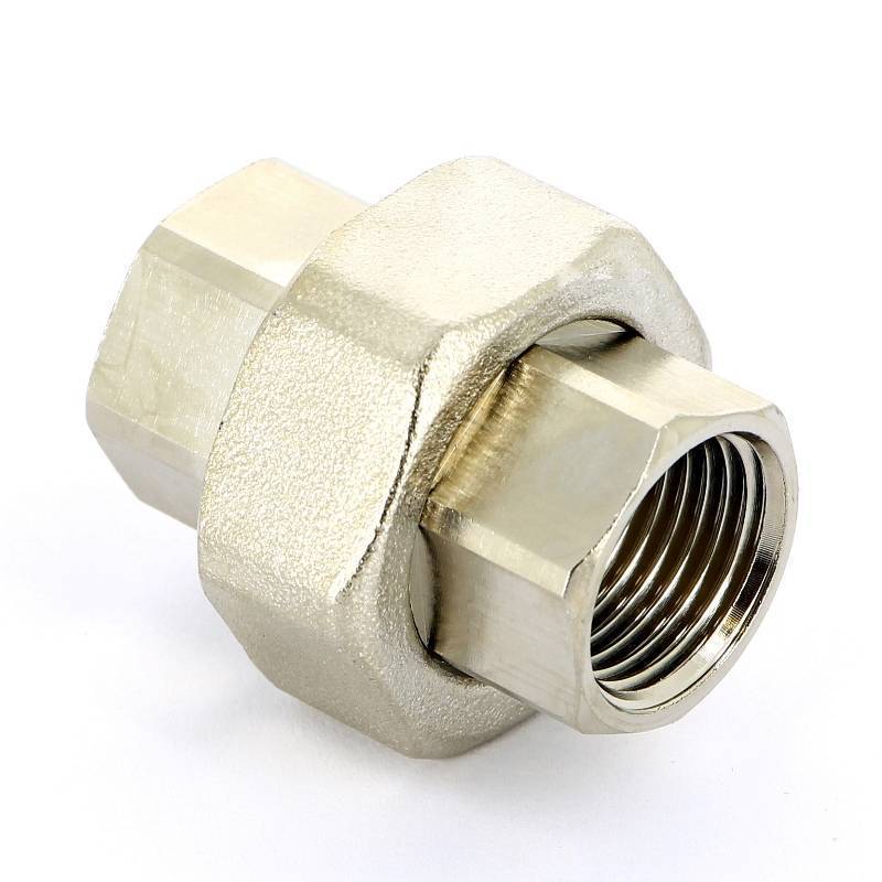 Разъемное соединение Uni-Fitt 1/2 ВР-ВР с прокладкой O-ring никелированное 655N2000