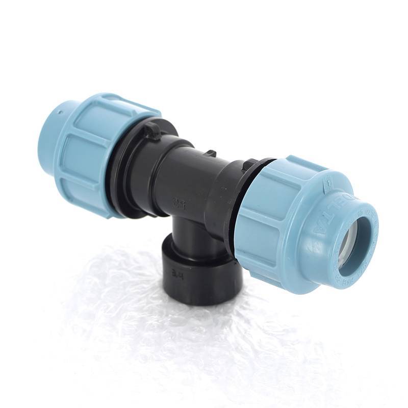 Тройник обжимной с внутренней резьбой Unidelta 25х3/4 для ПНД 1007025003