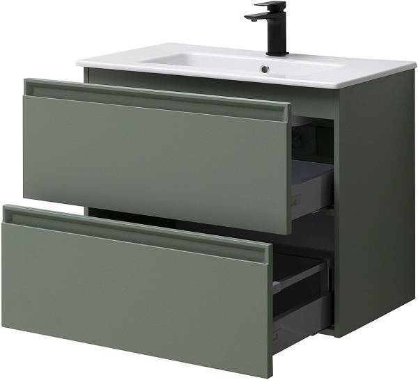 Тумба под раковину Allen Brau Eclipse 80 см зеленый/серый 1.E1002.CGM