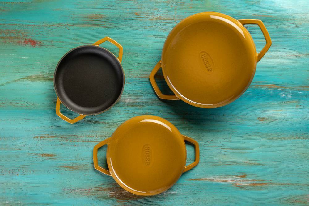 Кастрюля низкая Hascevher Esila 28 см Yellow A892528