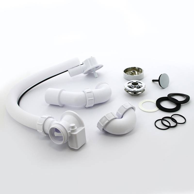 Слив-перелив для ванны McAlpine полуавтомат L575 мм хром MRB2C-PB