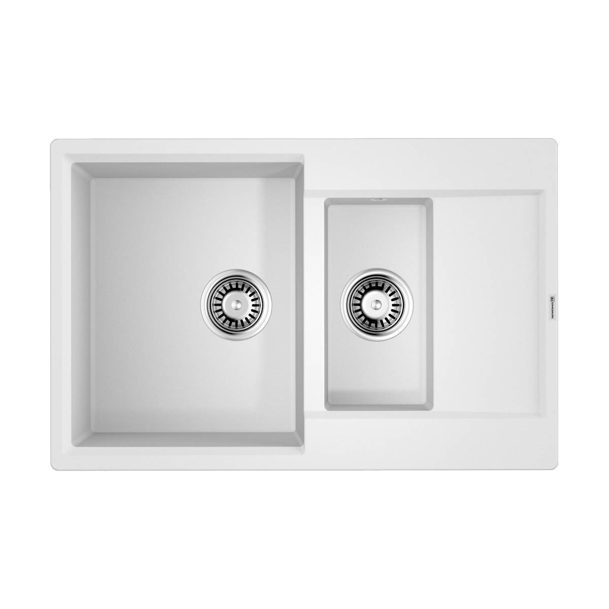 Кухонная мойка Omoikiri Daisen 78-2T-WH Tetogranit 78x51 см белый 4993530