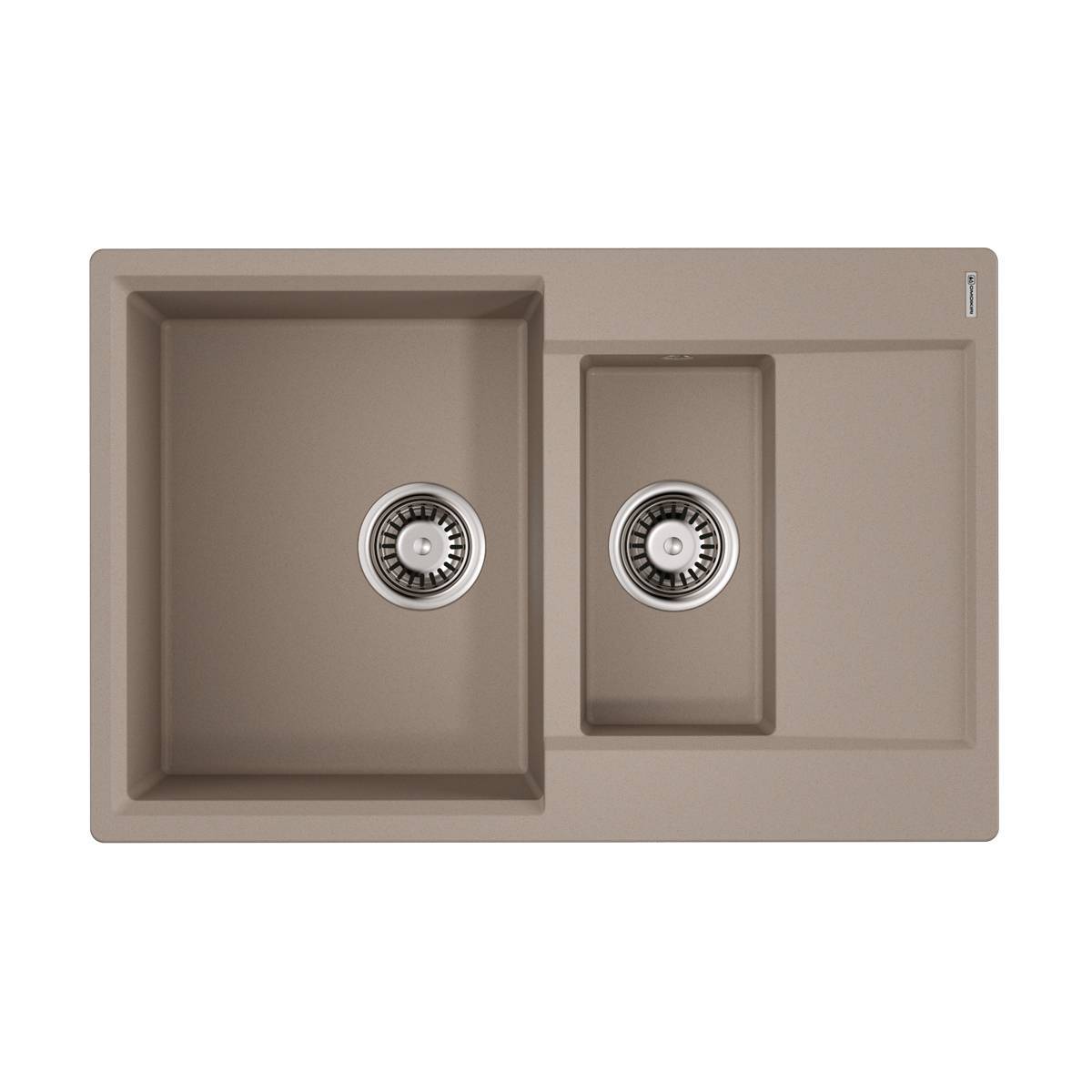Кухонная мойка Omoikiri Daisen 78-2T-SA Tetogranit 78x51 см бежевый 4993536