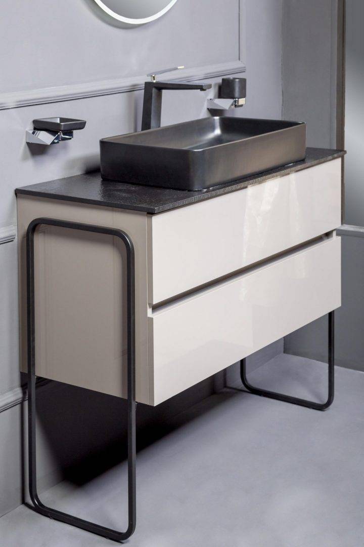 Тумба подвесная Armadi Art Vallessi 80х46х53 см антрацит глянец 837-080-A glossy