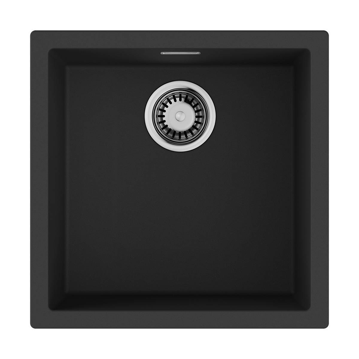 Кухонная мойка Omoikiri Yamakawa 45T-U/I-BL Tetogranit 45.6 x 45.6 см черный 4993302