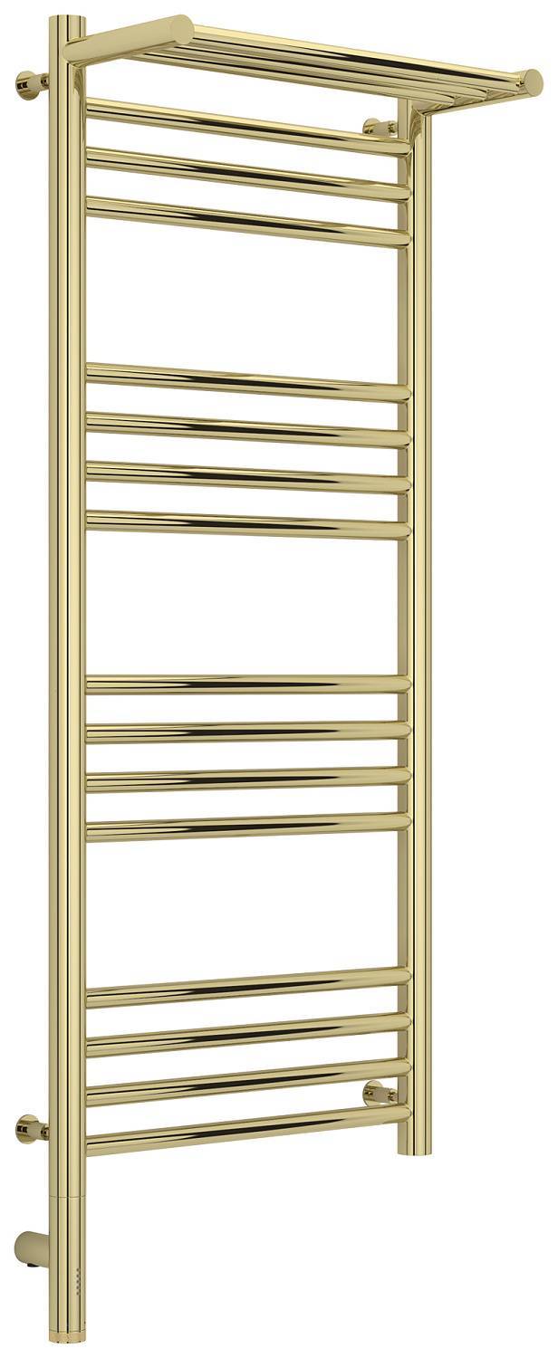 Полотенцесушитель электрический Сунержа Богема 3.0 с 1 полкой 432x1124 мм левый шампань 020-5806-1040