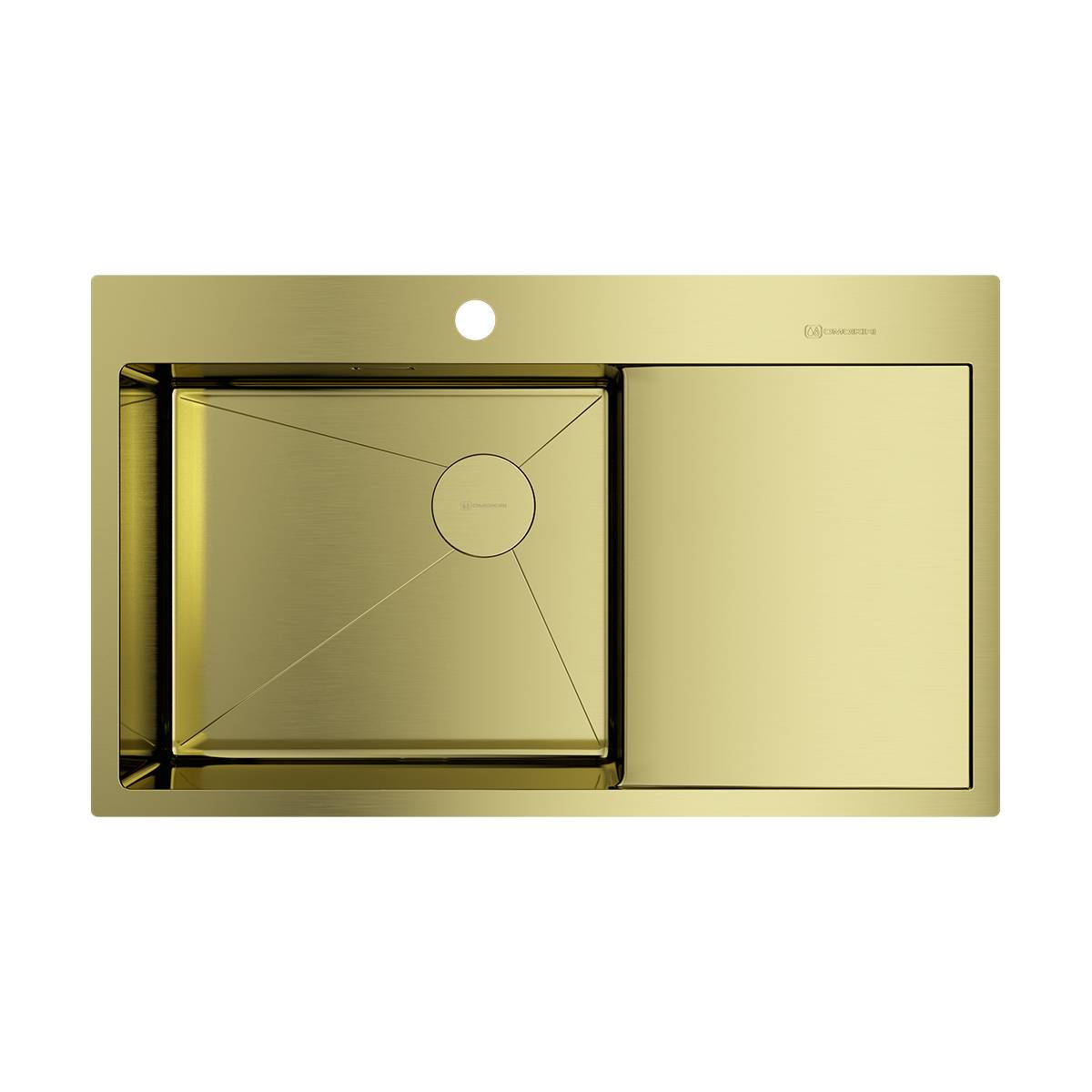 Кухонная мойка Omoikiri Akisame 86-L Side-LG 86x51 см нержавеющая сталь светлое золото 4997045