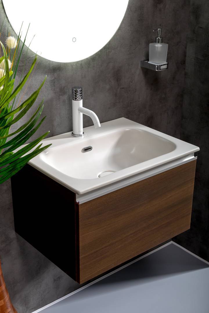 Тумба подвесная Armadi Art Vallessi 60х46х53 см темное дерево 837-060-D