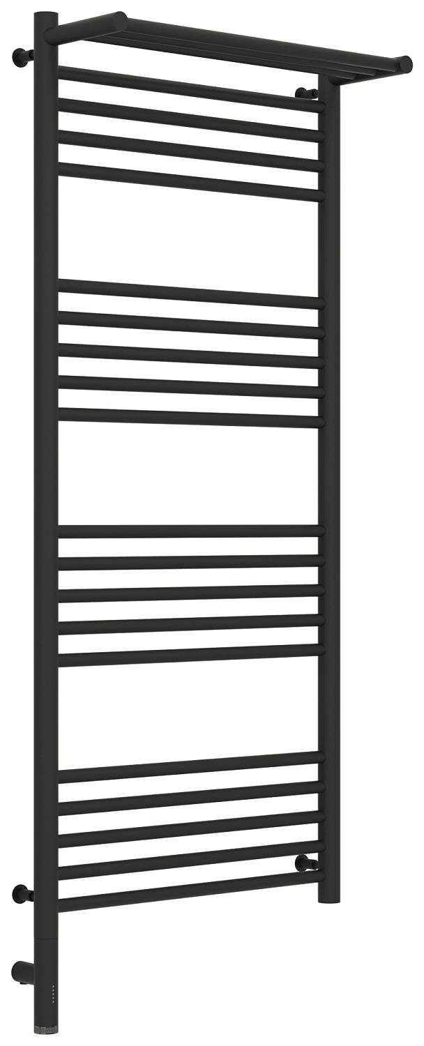 Полотенцесушитель электрический Сунержа Богема 3.0 с 1 полкой 532x1324 мм левый темный титан муар 15-5806-1250