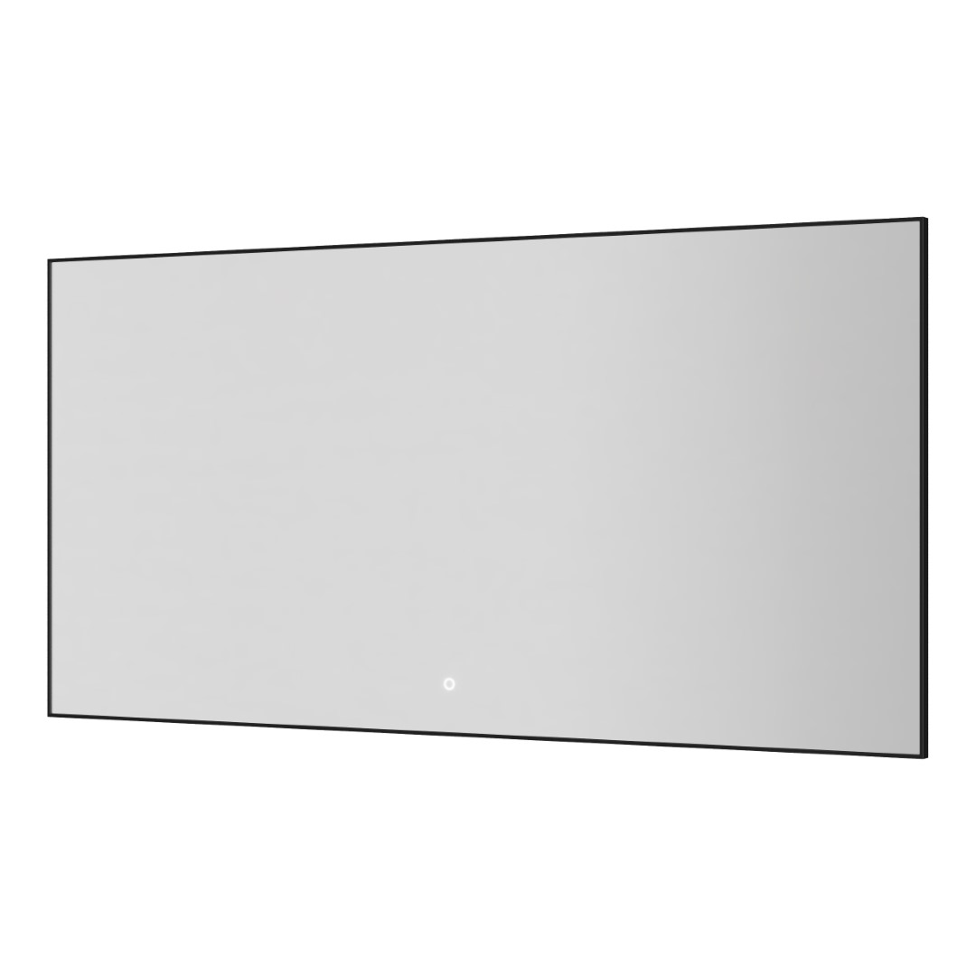 Зеркало прямоугольное Boheme с LED подсветкой и антизапотеванием 70x140 см черное 543-140-B