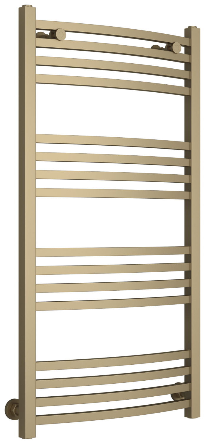 Полотенцесушитель водяной Сунержа Аркус 550x1007 мм выгнутый золотой шёлк матовый 32-0251-1050