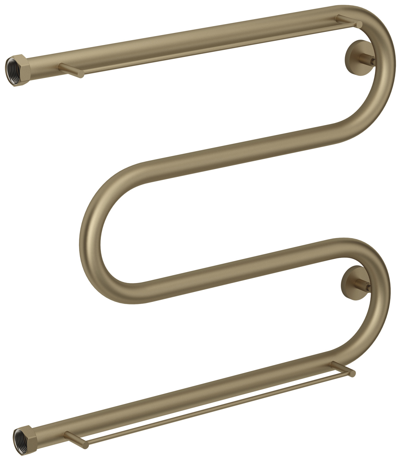 Полотенцесушитель водяной Сунержа М-образный 660x536 мм две полки золотой шёлк матовый 32-4008-5065