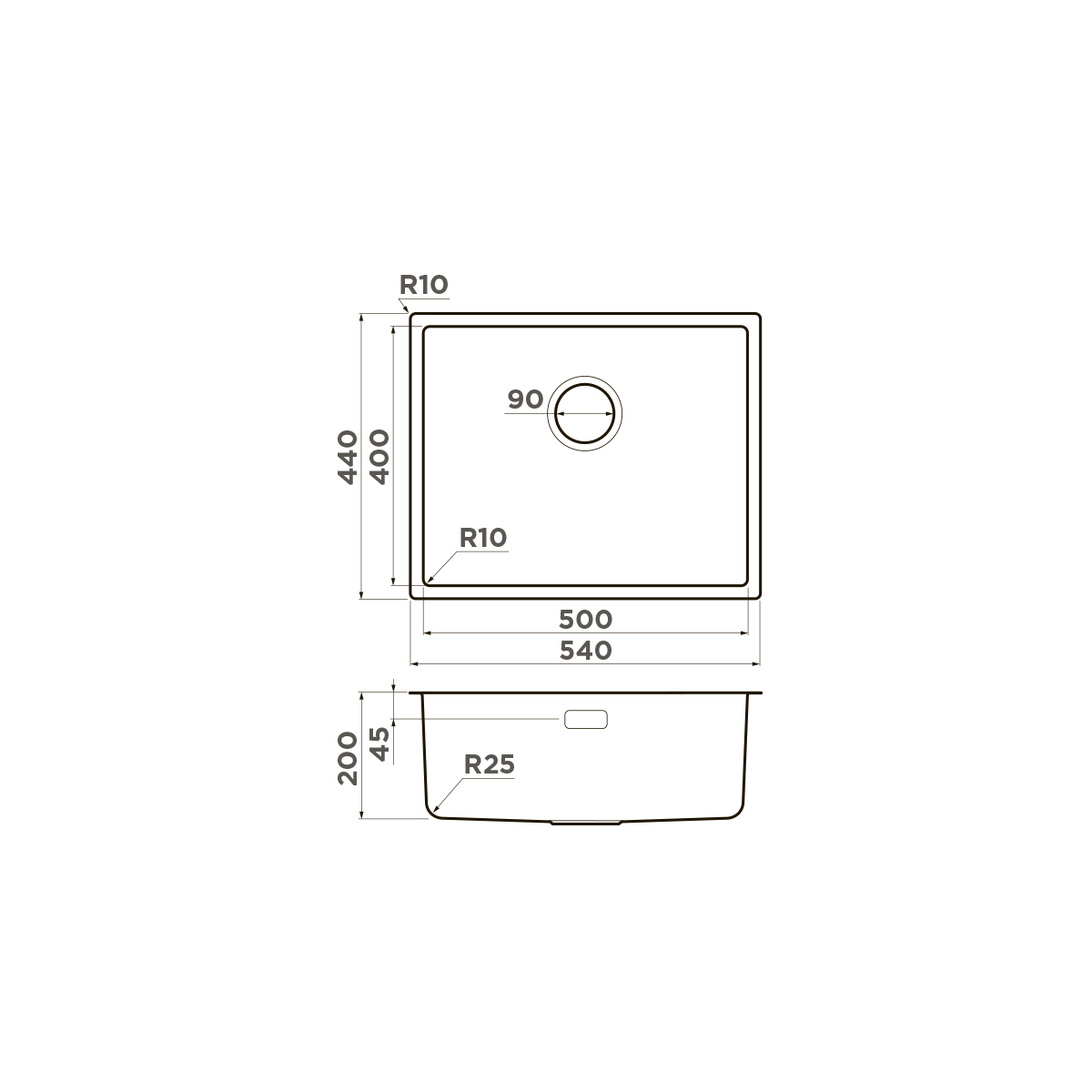 Кухонная мойка Omoikiri Tadzava 54-U/I Ultra-LG 54x44 см светлое золото 4993266