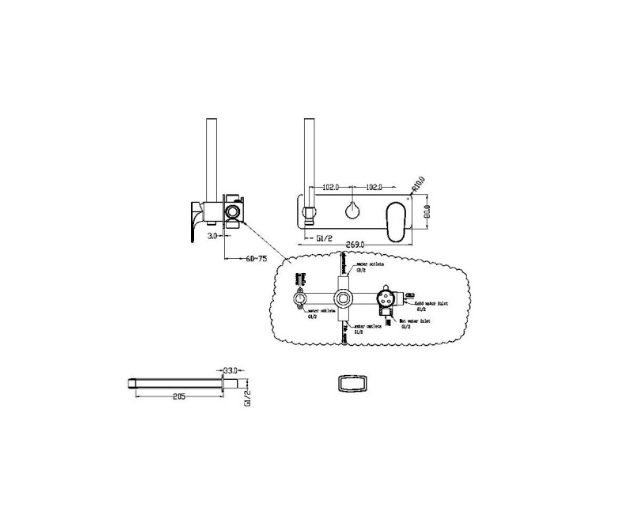 Лейка для душа ручная Boheme Spectre gun metal 423-2-GM