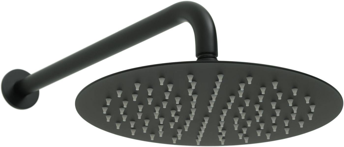 Верхний душ Allen Brau Priority 30 см с настенным держателем 42.5 см черный матовый 5.31A17-31