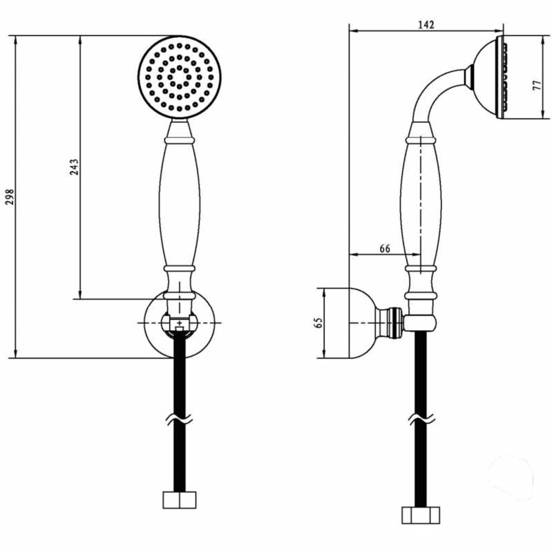 Душевой гарнитур Boheme Imperiale золото 408