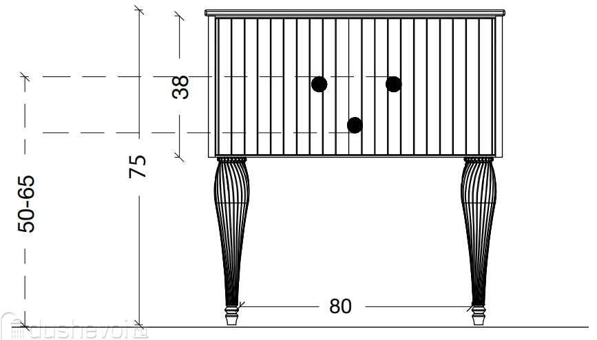 Тумба подвесная Armadi Art Vallessi Avantgarde 80х46х38 см белый/золото 843-080-WG