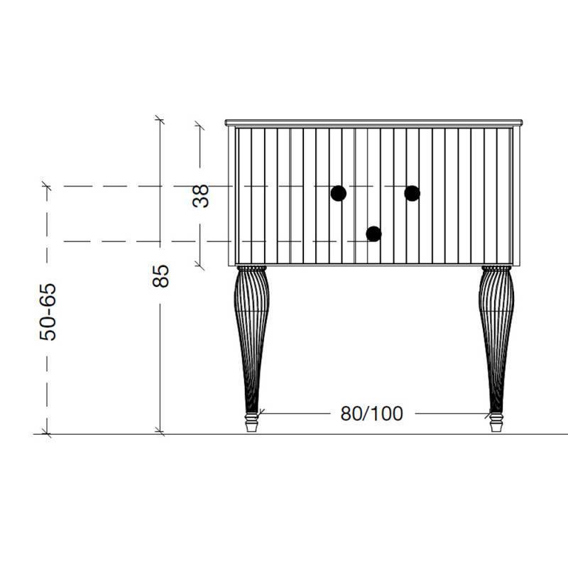 Тумба подвесная Armadi Art Vallessi Avantgarde 100х46х38 см черный/золото 843-100-BG