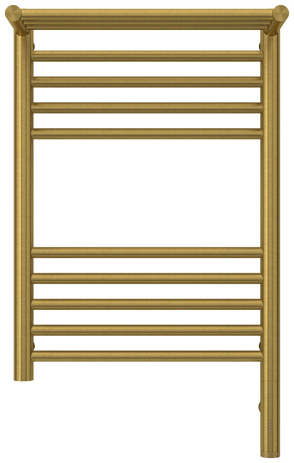 Полотенцесушитель электрический Сунержа Богема 3.0 с 1 полкой 432x724 мм правый состаренная латунь 051-5807-6040