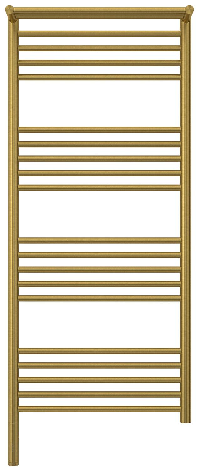 Полотенцесушитель электрический Сунержа Богема 3.0 с 1 полкой 532x1324 мм левый состаренная латунь 051-5806-1250