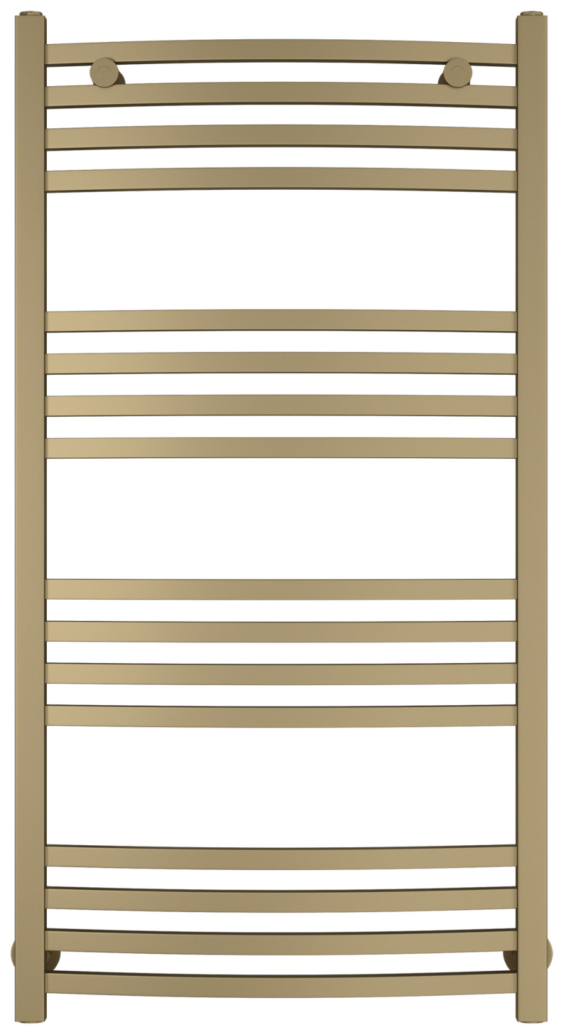 Полотенцесушитель водяной Сунержа Аркус 550x1007 мм выгнутый золотой шёлк матовый 32-0251-1050