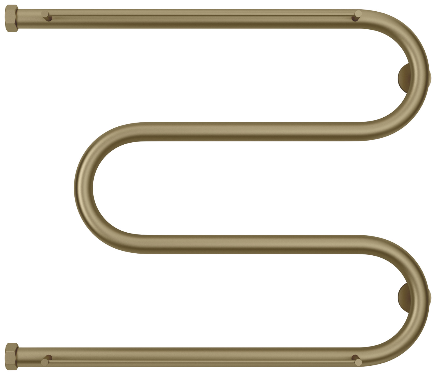 Полотенцесушитель водяной Сунержа М-образный 660x536 мм две полки золотой шёлк матовый 32-4008-5065