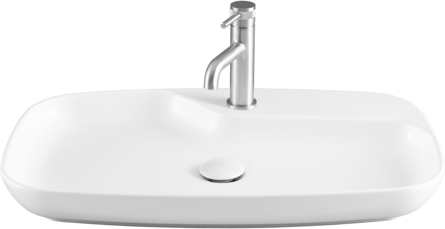 Раковина-чаша Allen Brau Liberty 70x43x9 см с 1 отверстием белая 4.32011.21