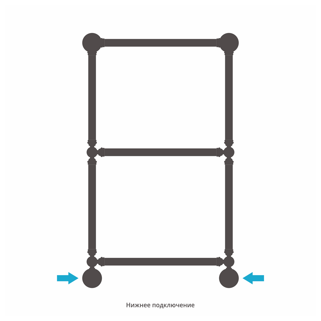 Полотенцесушитель водяной Сунержа Ренессанс 572x933 мм золотой шёлк матовый 32-0280-8650