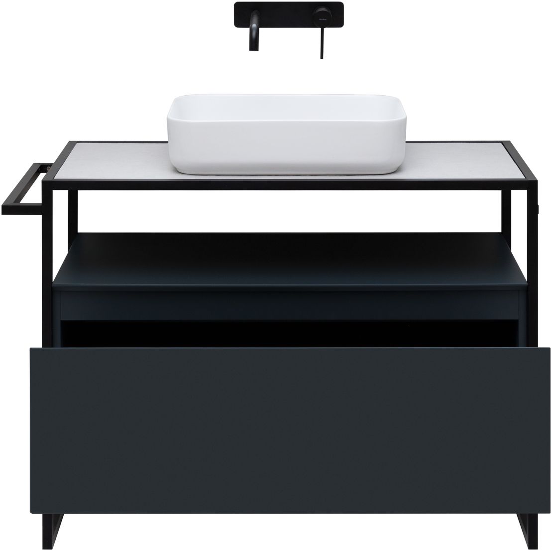 Тумба под раковину Allen Brau Priority 100x45x75 см антрацит 1.31003.AM