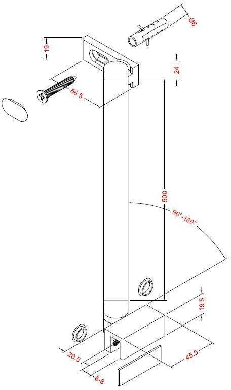 Держатель стекла Allen Brau Priority 50x4.5 см черный 3.31103.BBA