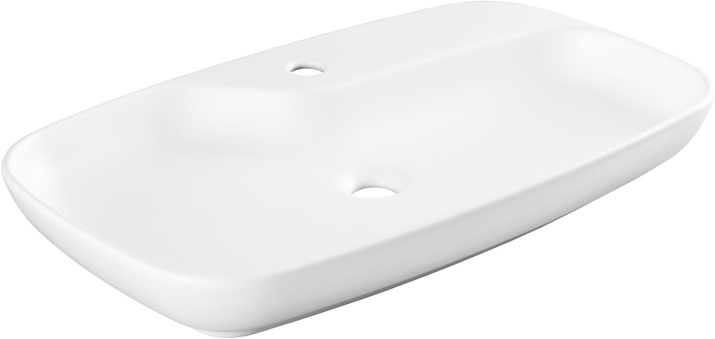 Раковина-чаша Allen Brau Liberty 70x43x9 см с 1 отверстием белая 4.32011.21