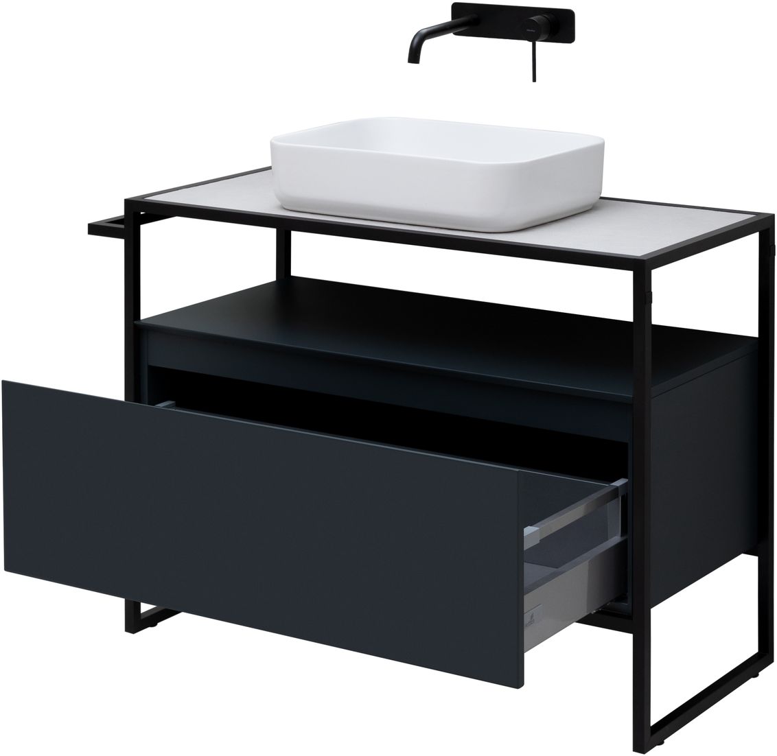 Тумба под раковину Allen Brau Priority 100x45x75 см антрацит 1.31003.AM