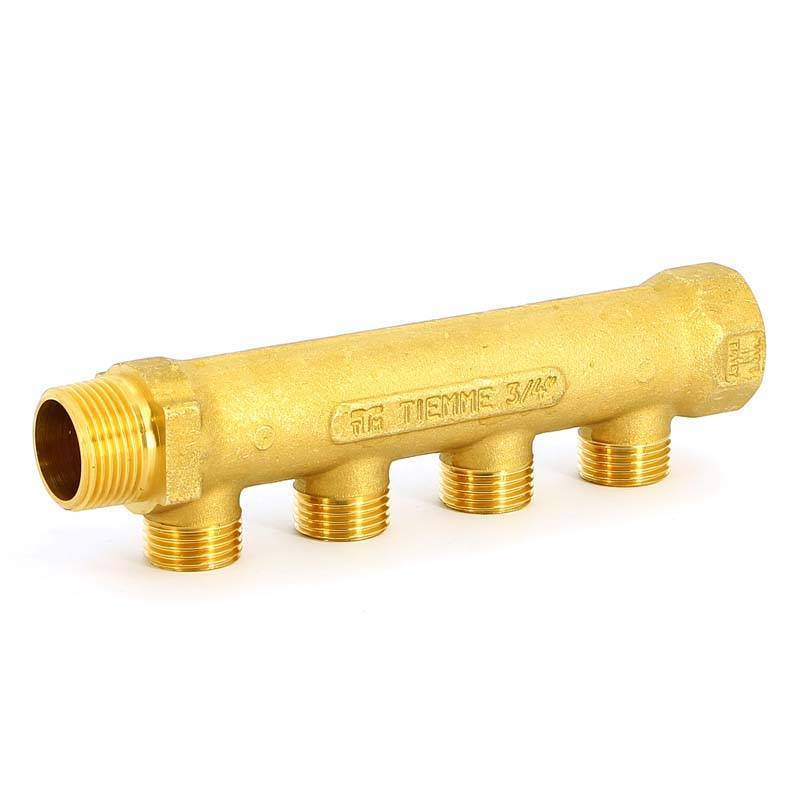 Коллектор TIEMME 3/4 НВ 4 выхода 1/2 Н 36 мм 1910001