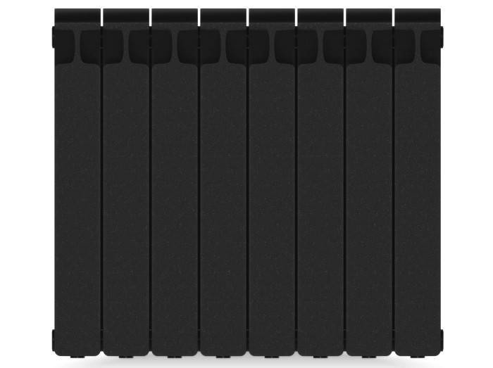 Радиатор биметаллический RIFAR Monolit 500 8 секций боковое подключение антрацит R-MN-500-08 RAL 7016