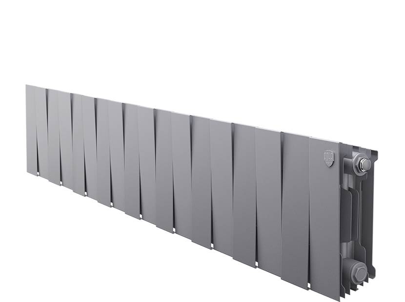 Радиатор биметаллический Royal Thermo PianoForte 200 Silver Satin 18 секций боковое подключение НС-1346027