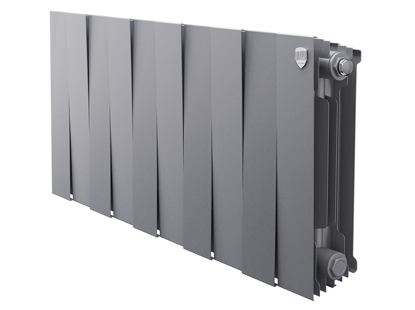Биметаллический радиатор Royal Thermo PianoForte 300 Silver Satin 10 секций боковое подключение 1346073