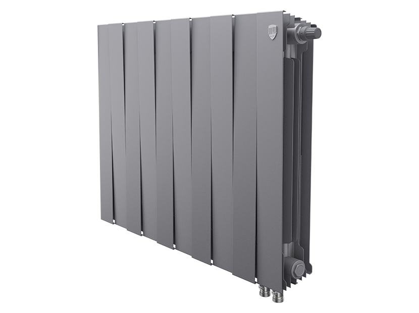 Радиатор биметаллический Royal Thermo PianoForte 500 Silver Satin 10 секций нижнее правое подключение НС-1338432