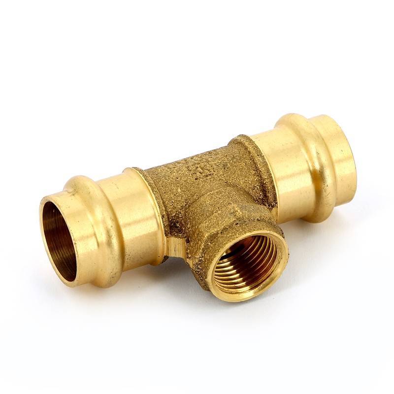 Тройник пресс-В IBP B-Press 22x1/2x22 мм бронза P4130G02204022