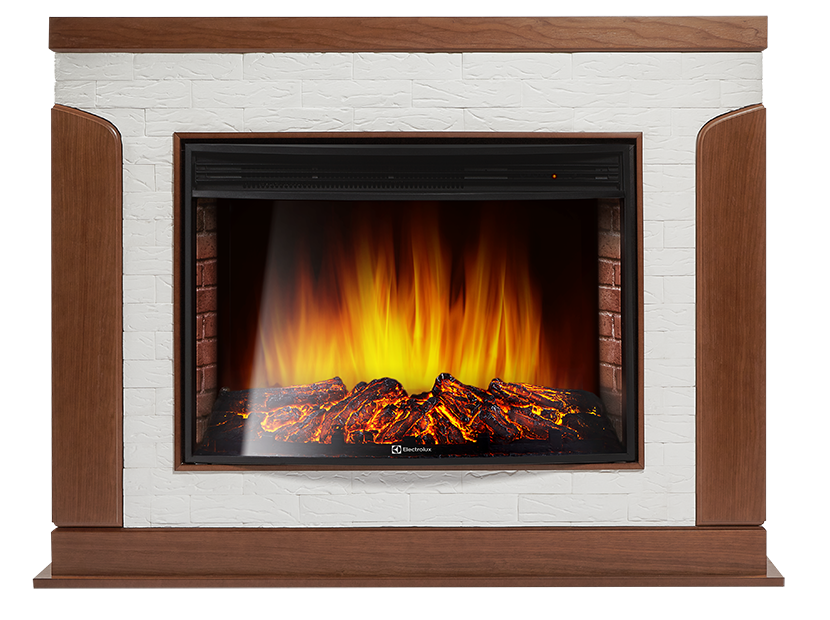 Портал для электрокамина Firelight Prestigio 30 камень белый шпон дуб НС-1287029